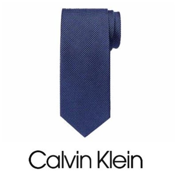 Calvin Klein Other - Calvin Klein Blue & Navy Micro Grid Narrow Tie NWT